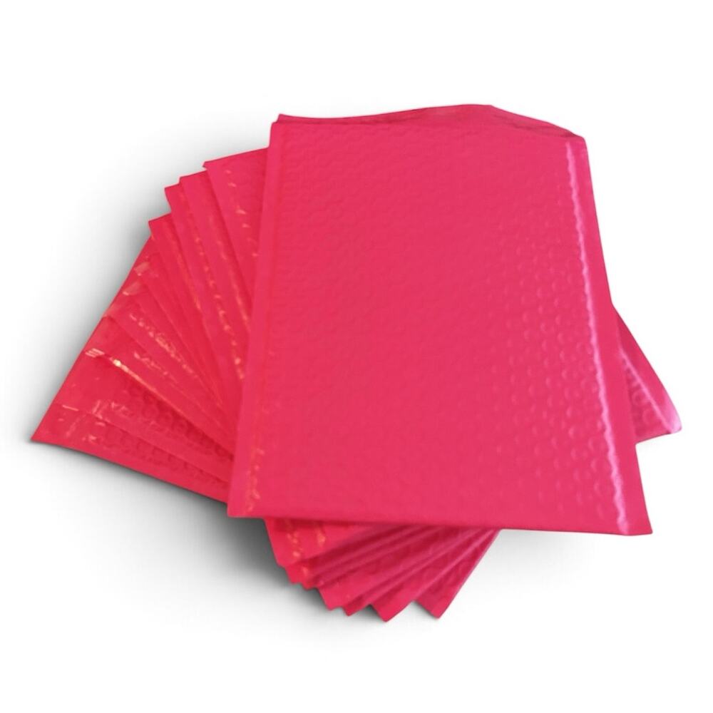 Hot Pink Waterproof Bubble Mailers 20 Pack Bundle